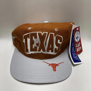 Rare NWT Vintage NCAA Texas Longhorns Cap boy SnapBack Hat